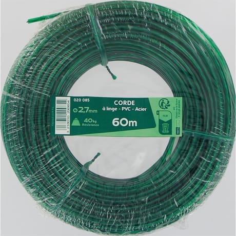 Trefilaction corde linge plastique  60M 2.7MM