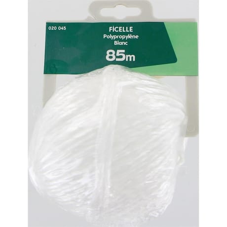 Trefilaction ficelle polypro 85m blanc