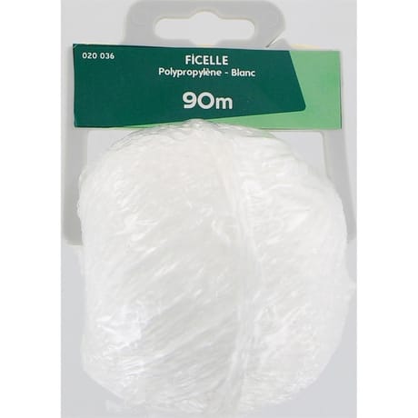 Trefilaction ficelle polypropylène  2,0/2 100g 90m blanc