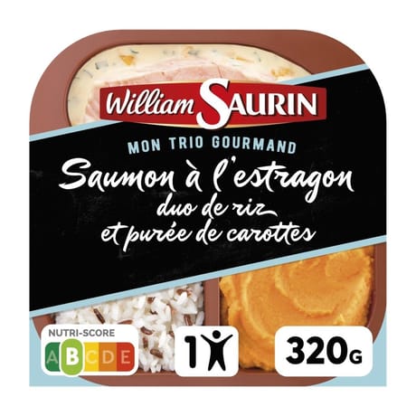 William Saurin bq trio gourmand saumon duo de riz et puree de carotte