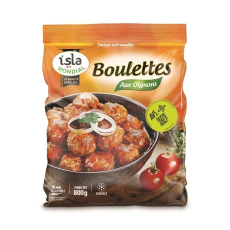 Isla Mondial boulettes oignons halal 800g