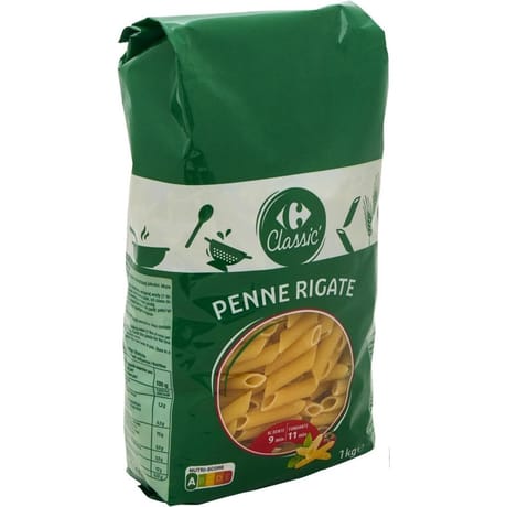 Carrefour classic' pâtes penne rigate 1kg