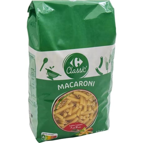 Carrefour classic' pâtes macaroni 1kg