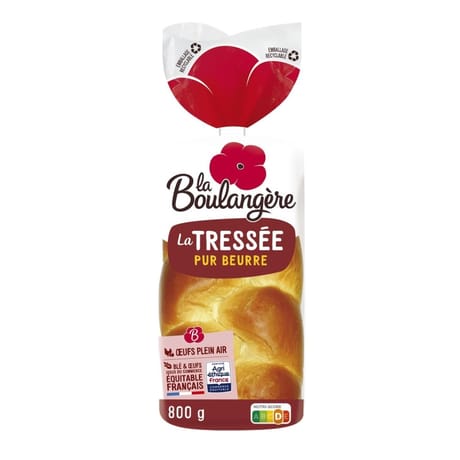 La boulangère brioche tressée 800g