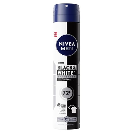 Nivea déodorant atomiseur homme black& white original 200ml x2