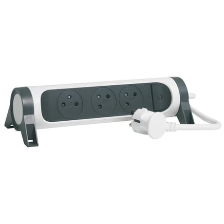 Legrand rallonge multiprise rotatif avec interrupteur noir 1.5 m