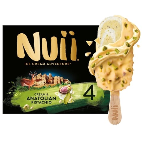 Nuii 4 bâtonnets pistache d'Anatolie & crème 284g