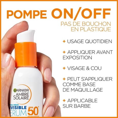 Garnier ambre solaire sérum visage super uv 50+ 30 ml