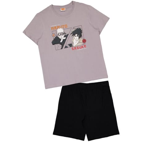 Pyjashort homme GRIS/NOIR M