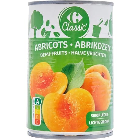 Carrefour classic' abricots demi-fruits 240g