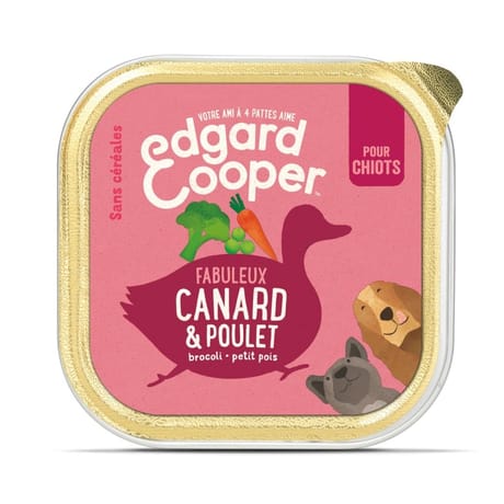 Edgard & cooper paté chiot au canard et poulet 300g