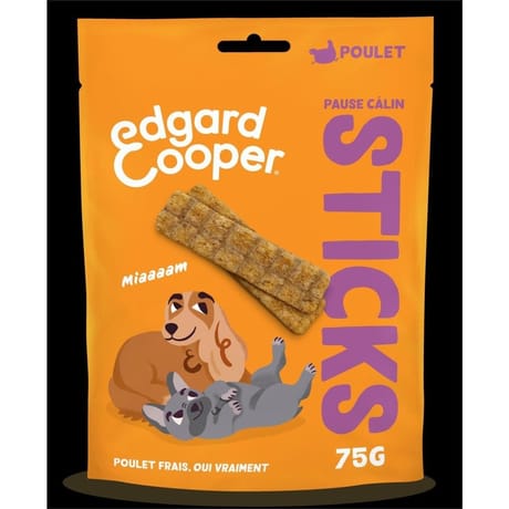 Edgardcooper sticks au poulet chiens adulte 75g