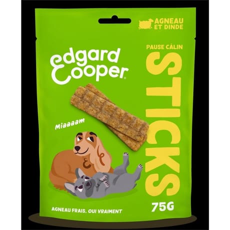 Edgar cooper sticks à l'agneau pour chiens adulte 75g