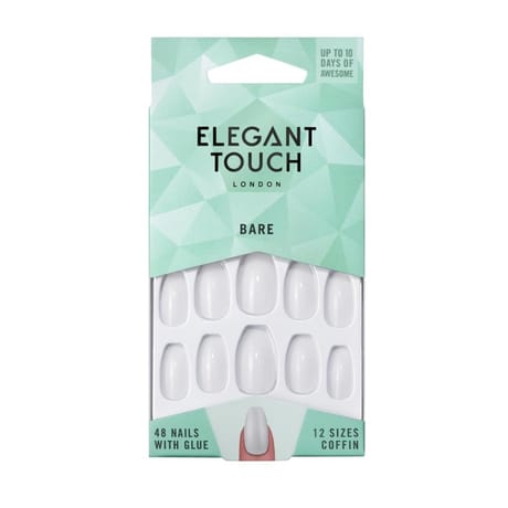 Elegant touch faux-ongles bare coffin x48