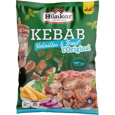 Hunkar kebab l'original volaille et boeuf halal 800g