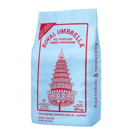 Royal umbrella riz brisé thaï jasmin hom mali 20kg