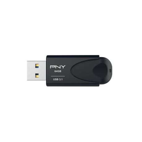 Pny clé usb 3,1 64gb attache 4 noire FD64GATT431KK-EF