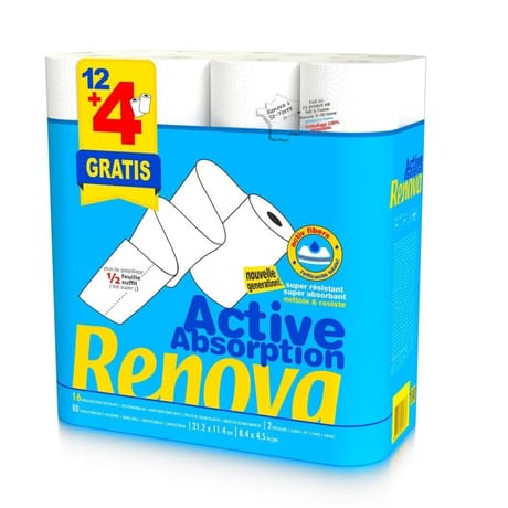Essuie tout active absorption 12+4