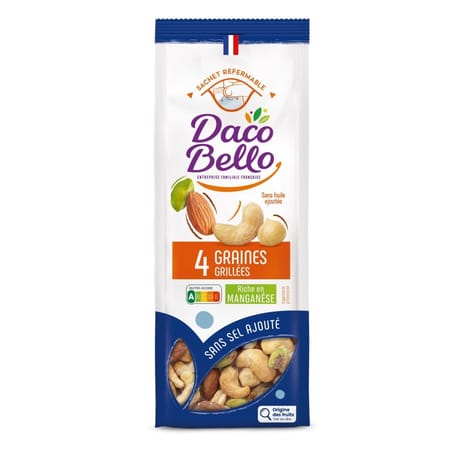 Mélange 4 graines grillées non salées 175g