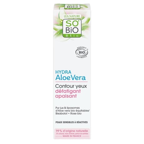 Contour des yeux apaisant peaux sensibles aloe vera 15ml bio so bio