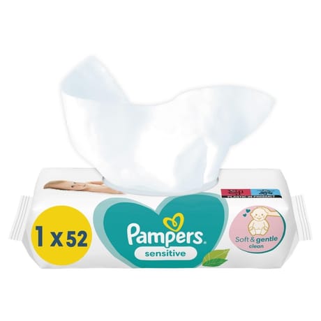 Pampers lingettes sensitive bébé x52
