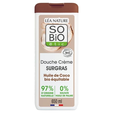So bio Douche crème surgras à l'huile de coco 650ml