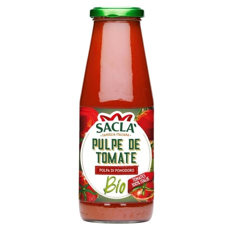 Sacla pulpe de tomate bio polpa di pomodoro 680g