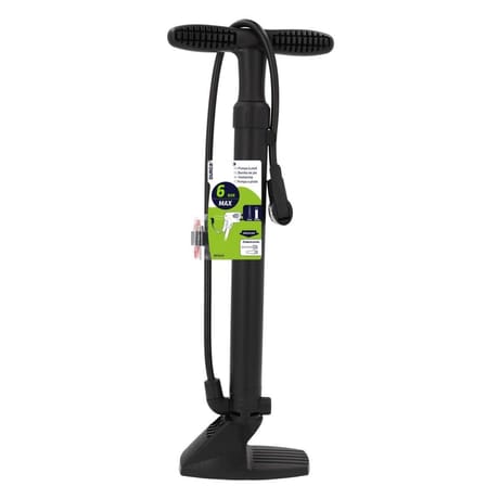 Pompe sur pied plastique + kit de gonflage