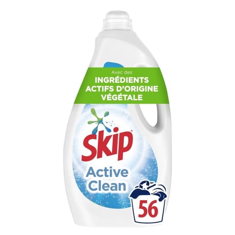 Skip lessive liquide active clean 56 lavages 2.52l