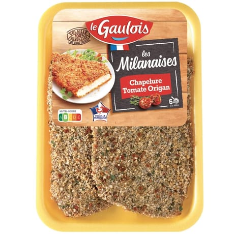 Le Gaulois escalope de dinde milanaise tomate origan x2