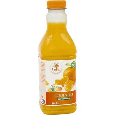 Carrefour extra clémentine 100% pur jus 90cl