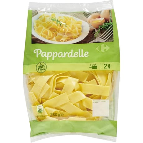Carrefour pappardelle aux oeufs frais 250g
