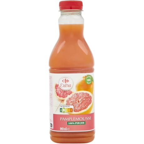 Carrefour extra pamplemousse 100% pur jus 90cl