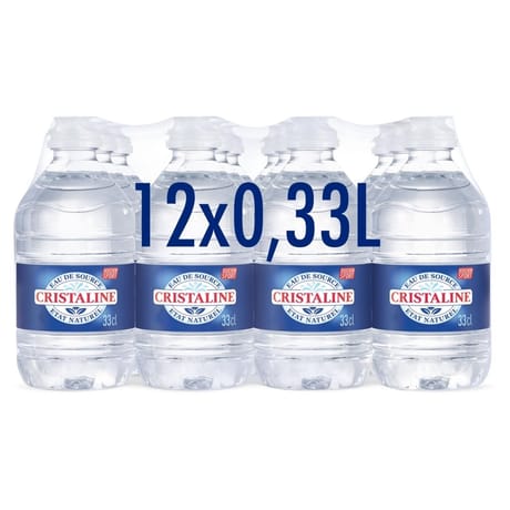 Cristaline eau source bouchon sport  12x33cl