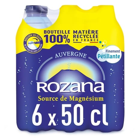 Rozana eau minerale naturellement gazeuse 6x50cl
