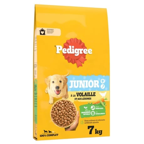 Pedigree junior croquettes à la volaille et aux légumes pour chiot - 7kg