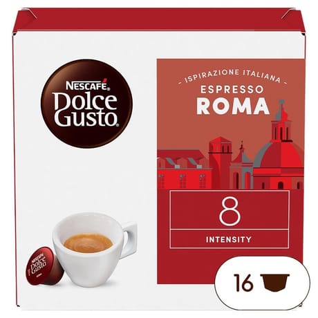 Nescafé café capsules compatible dolce gusto espresso roma intensité 8 x16 - 99g
