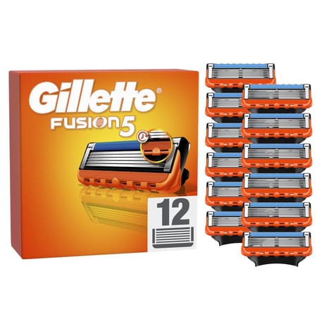 Gillette fusions recharges lames de rasoir pour homme x12