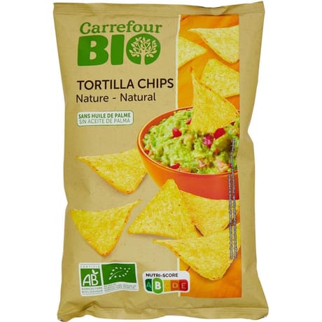 Carrefour bio chips tortilla classic bio 125g
