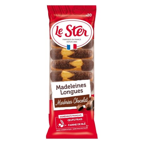 Le ster le pâtissier madeleines longues au chocolat 250g