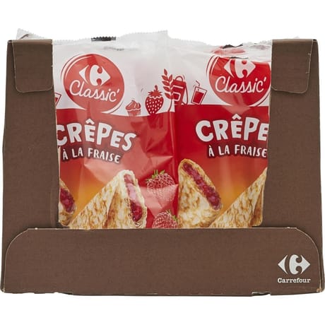 Carrefour classic' crêpes à la fraise 8x32g