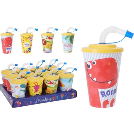 Gobelet enfant avec paille 400 ml