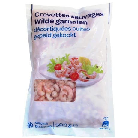 Queue de crevette décortiquée cuite tropicale 500g