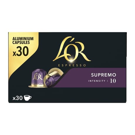 L'or espresso café en capsules supremo intensité 10 x30 -156g