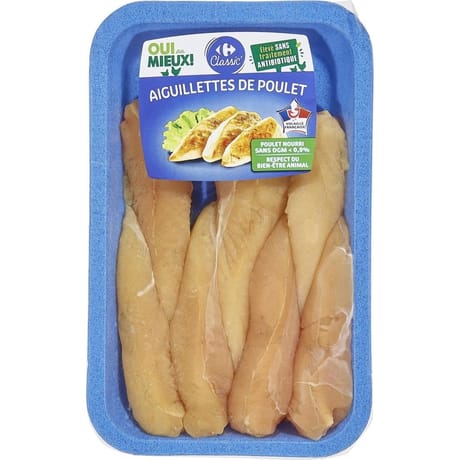 Carrefour classic aiguillettes de poulet blanc