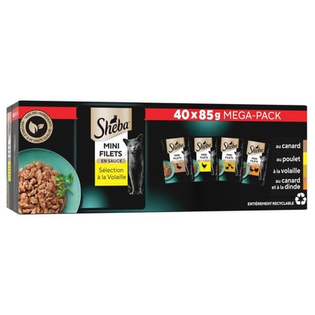 Sheba mini filets sachets fraicheur en sauce selection a la volaille