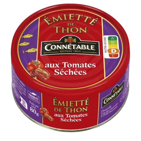 Connetable emietté de thon aux tomates séchées 80g 1/10