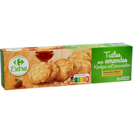 Carrefour extra biscuit tuiles aux amandes 100g