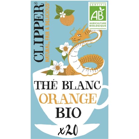 Clipper thé blanc orange bio 34g