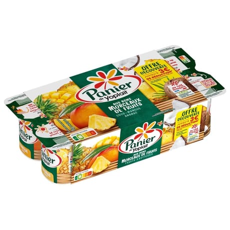 Panier de Yoplait standard fruits exotiques 8x125g offre découverte